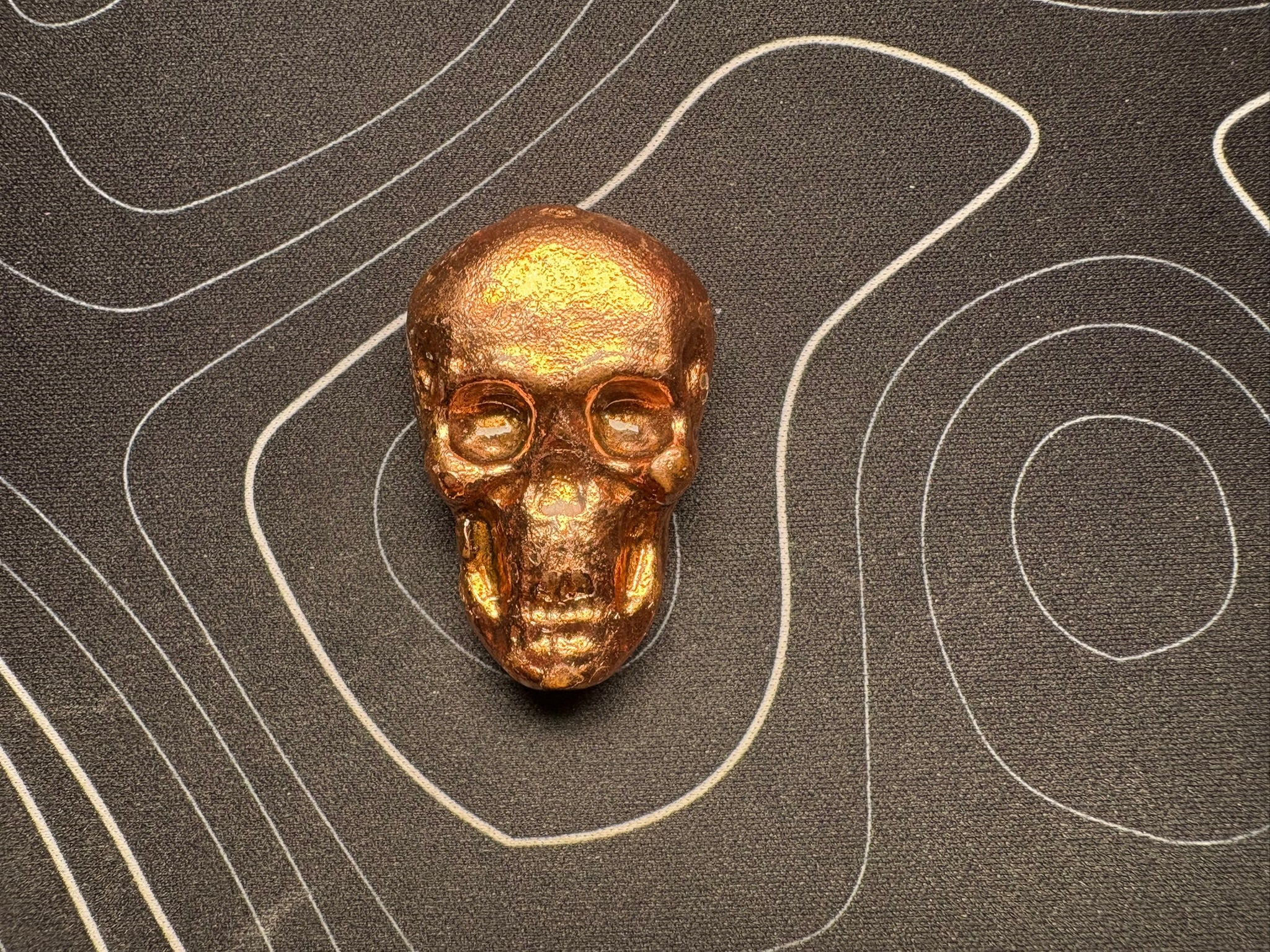 70g Hand Poured Copper Skull | Gems Bullion