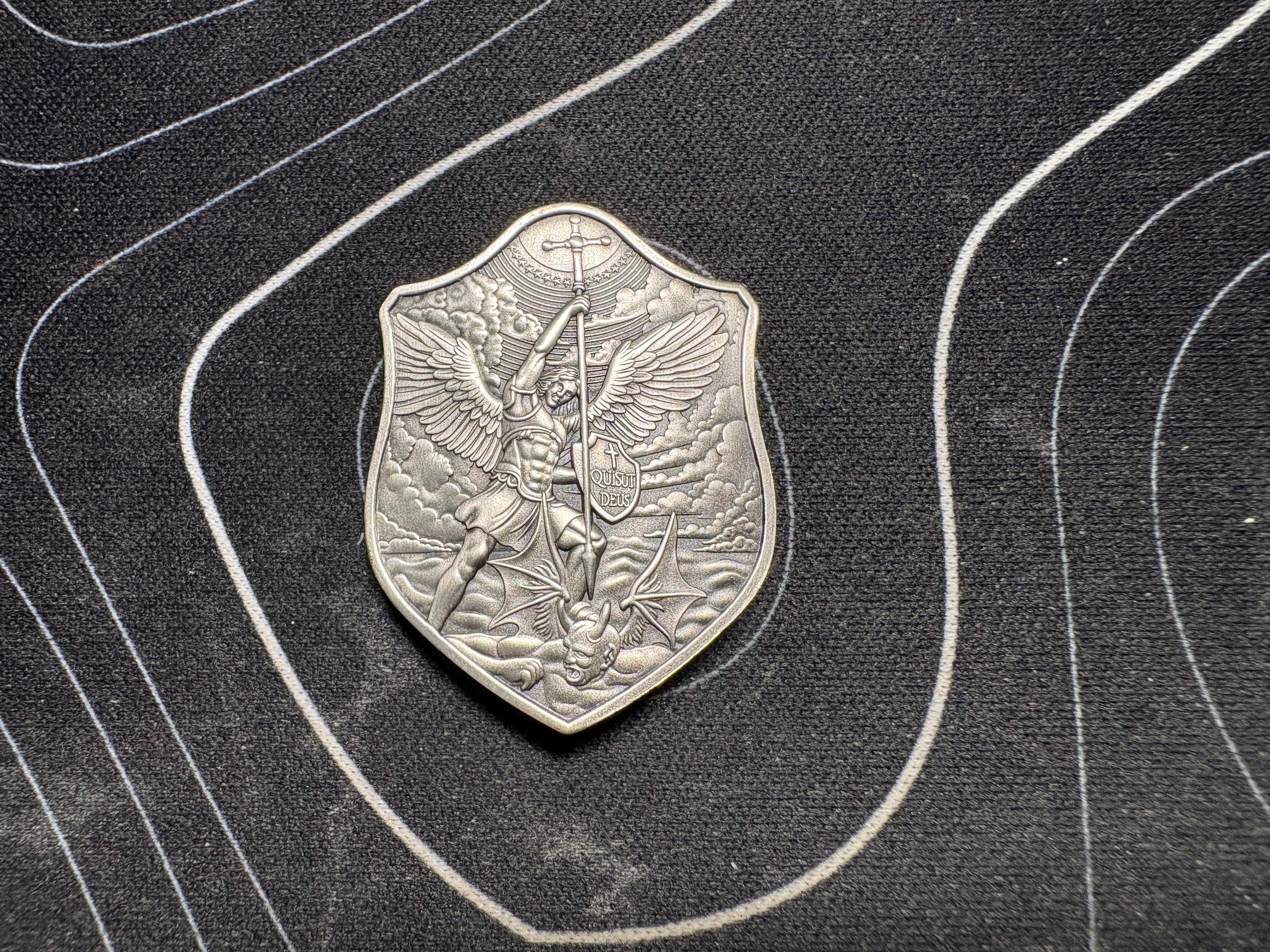 1/2 oz Silver Shield of St. Michael Stacker