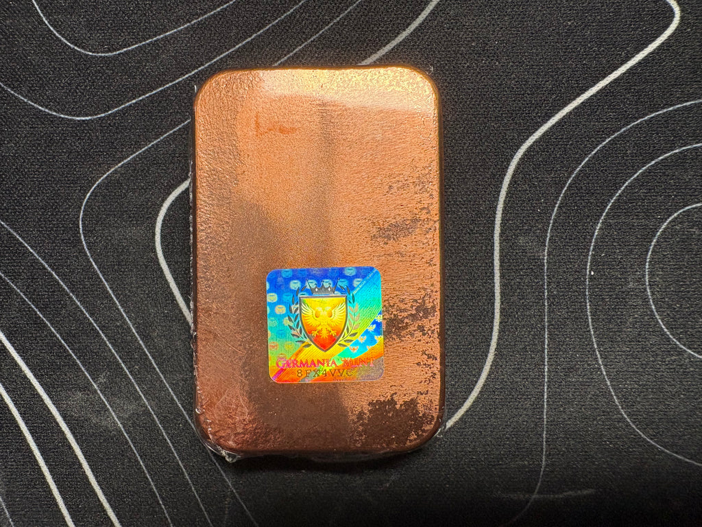 5oz Germania Mint Cast Poured Copper Bar