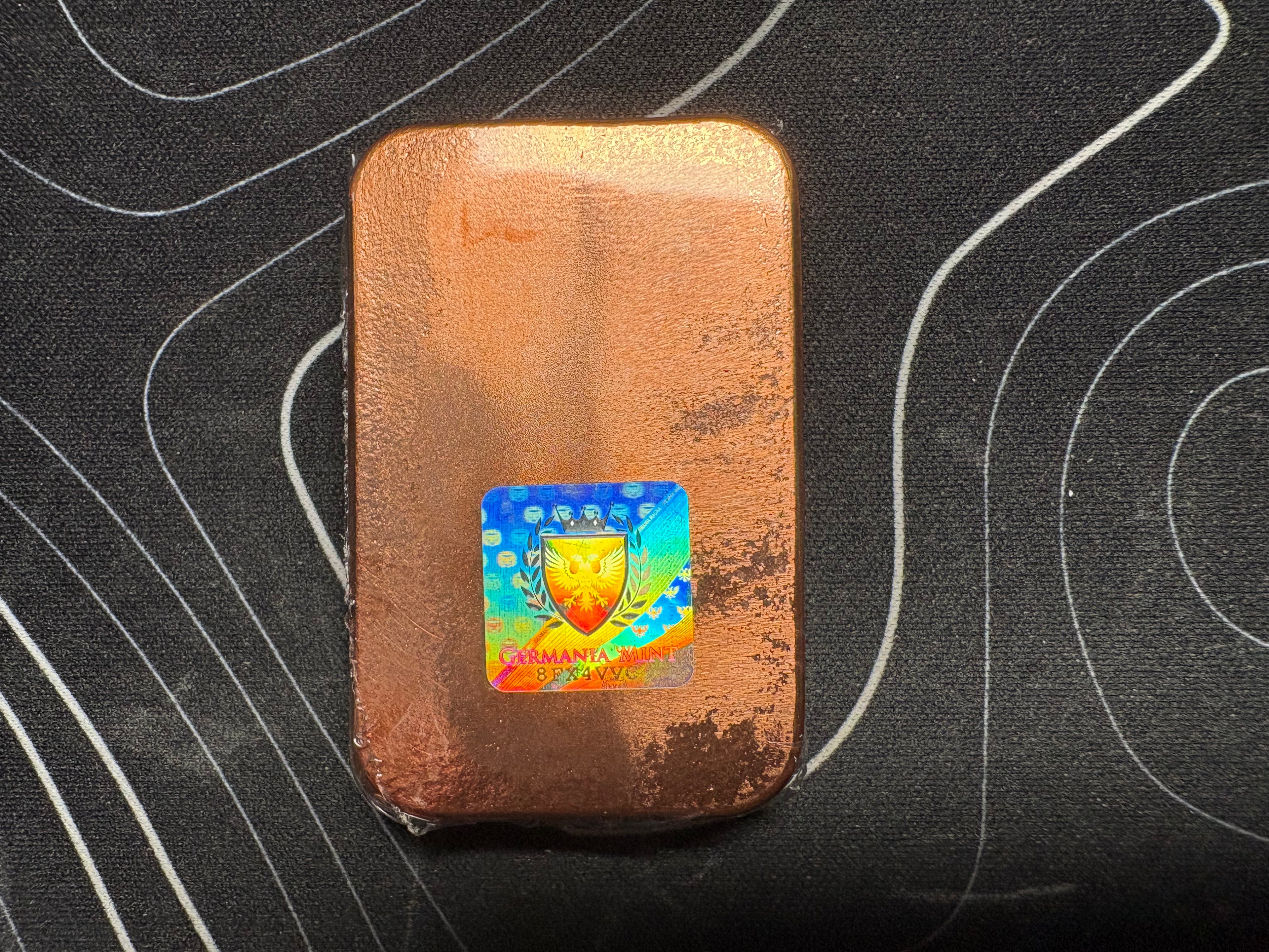 5oz Germania Mint Cast Poured Copper Bar