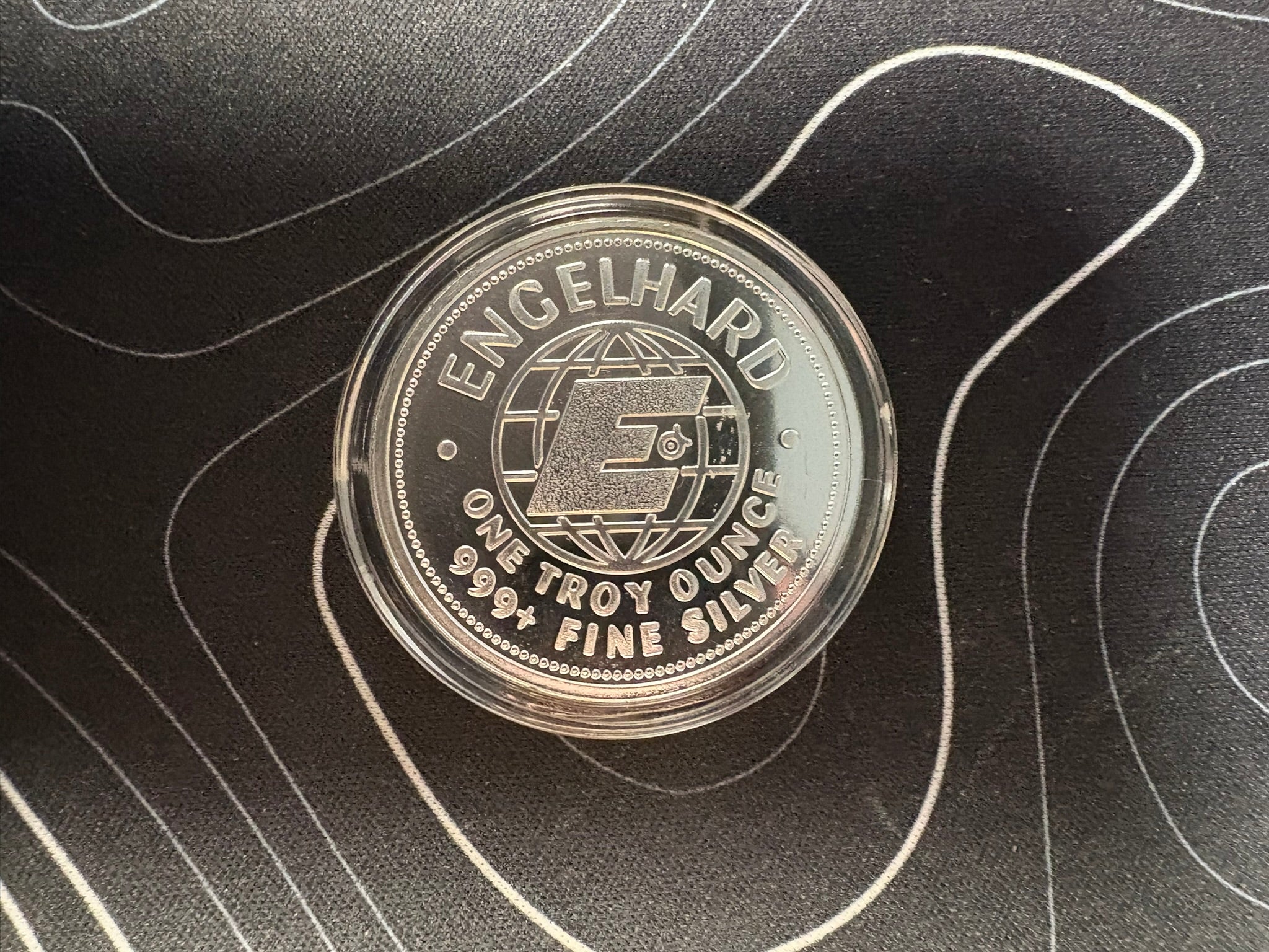 2025 1oz .999 Fine Silver Engelhard The American Prospector Round | Gems Bullion