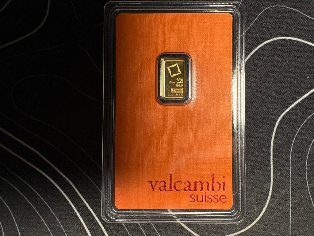 Valcambi 0.5g Gold Bar 999.9 Fine Gold – Sealed with Unique Serial Number | Gems Bullion