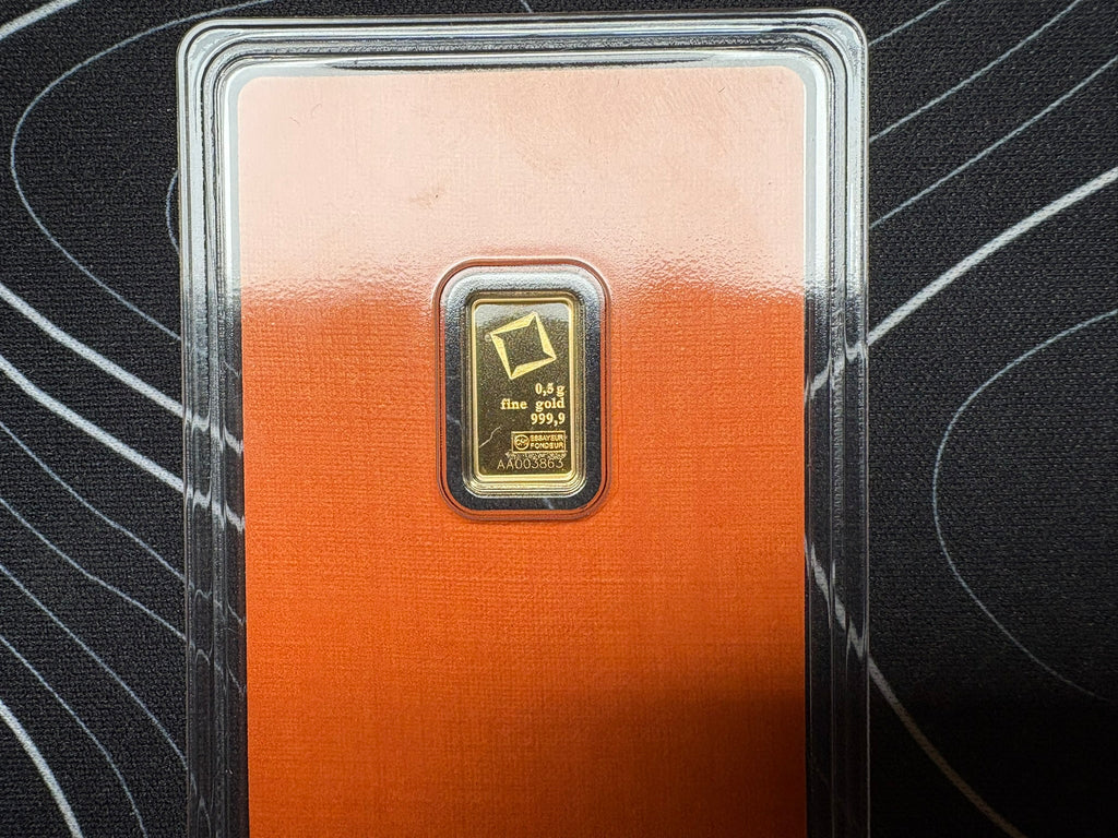 Valcambi 0.5g Gold Bar 999.9 Fine Gold – Sealed with Unique Serial Number | Gems Bullion