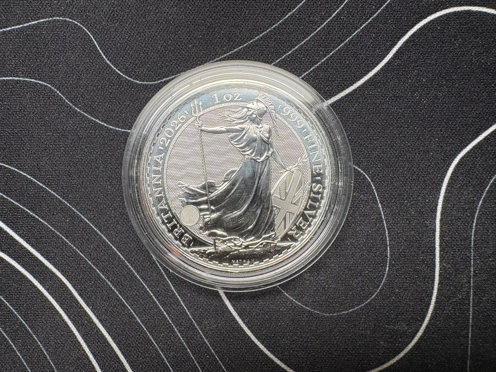 2026 1oz Silver Britannia Coin .999 Fine Silver | HM King Charles III | The Royal Mint | CGT Exempt | Gems Bullion