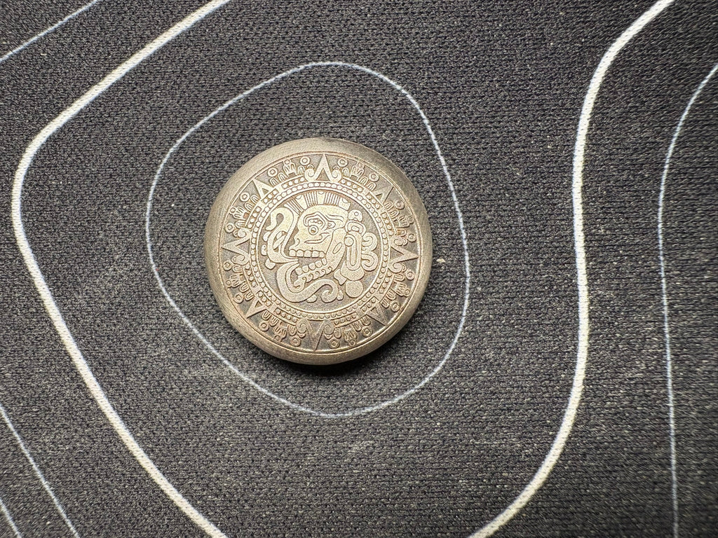 Liquid Metal UK 0.5oz Aztec Round .999 Fine Silver | Hand Poured Silver | Limited Mintage | Gems Bullion