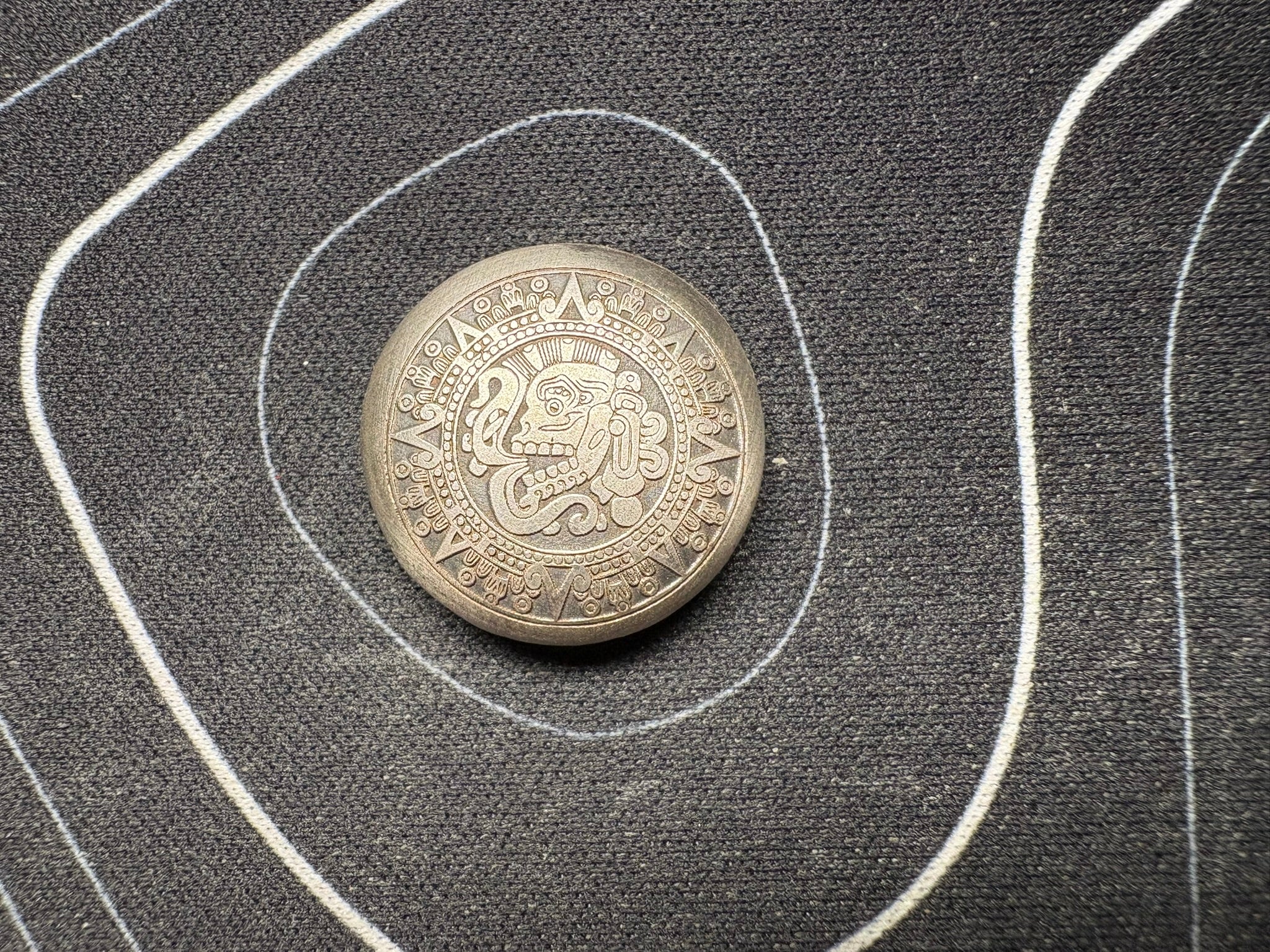 Liquid Metal UK 0.5oz Aztec Round .999 Fine Silver | Hand Poured Silver | Limited Mintage | Gems Bullion