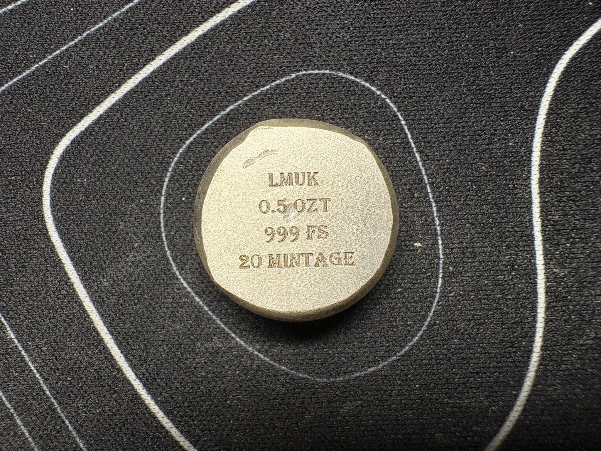 Liquid Metal UK 0.5oz Aztec Round .999 Fine Silver | Hand Poured Silver | Limited Mintage | Gems Bullion