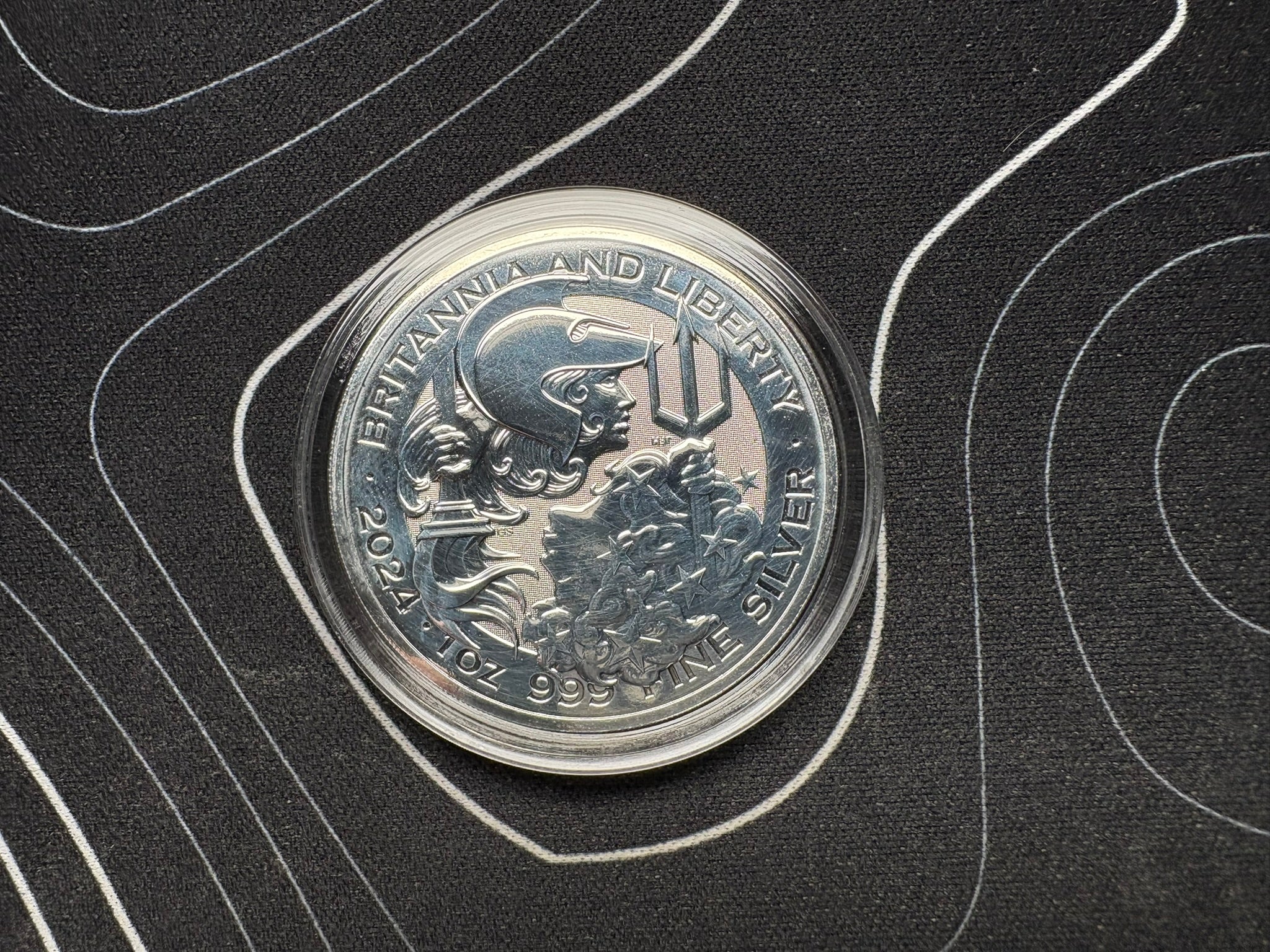 2024 Britannia and Liberty 1oz .999 Fine Silver Coin | The Royal Mint | CGT Exempt | Gems Bullion