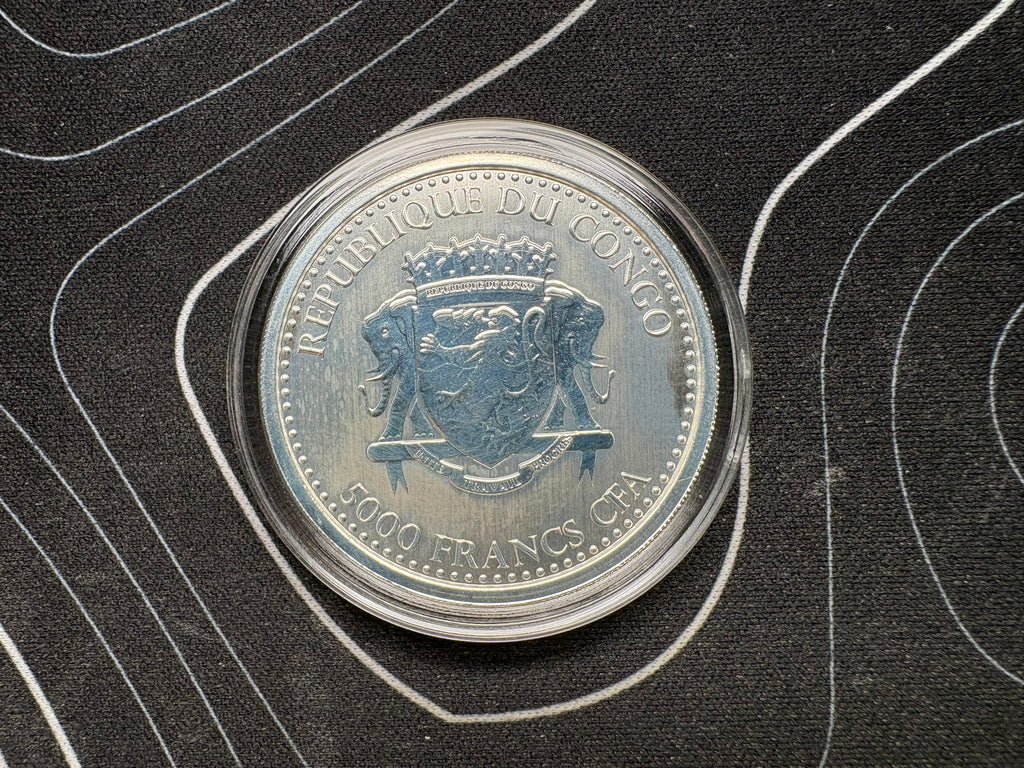 2020 1 Oz 999 Silver Congo Silverback Gorilla 5000 Franks CFCA Coin | Gems Bullion