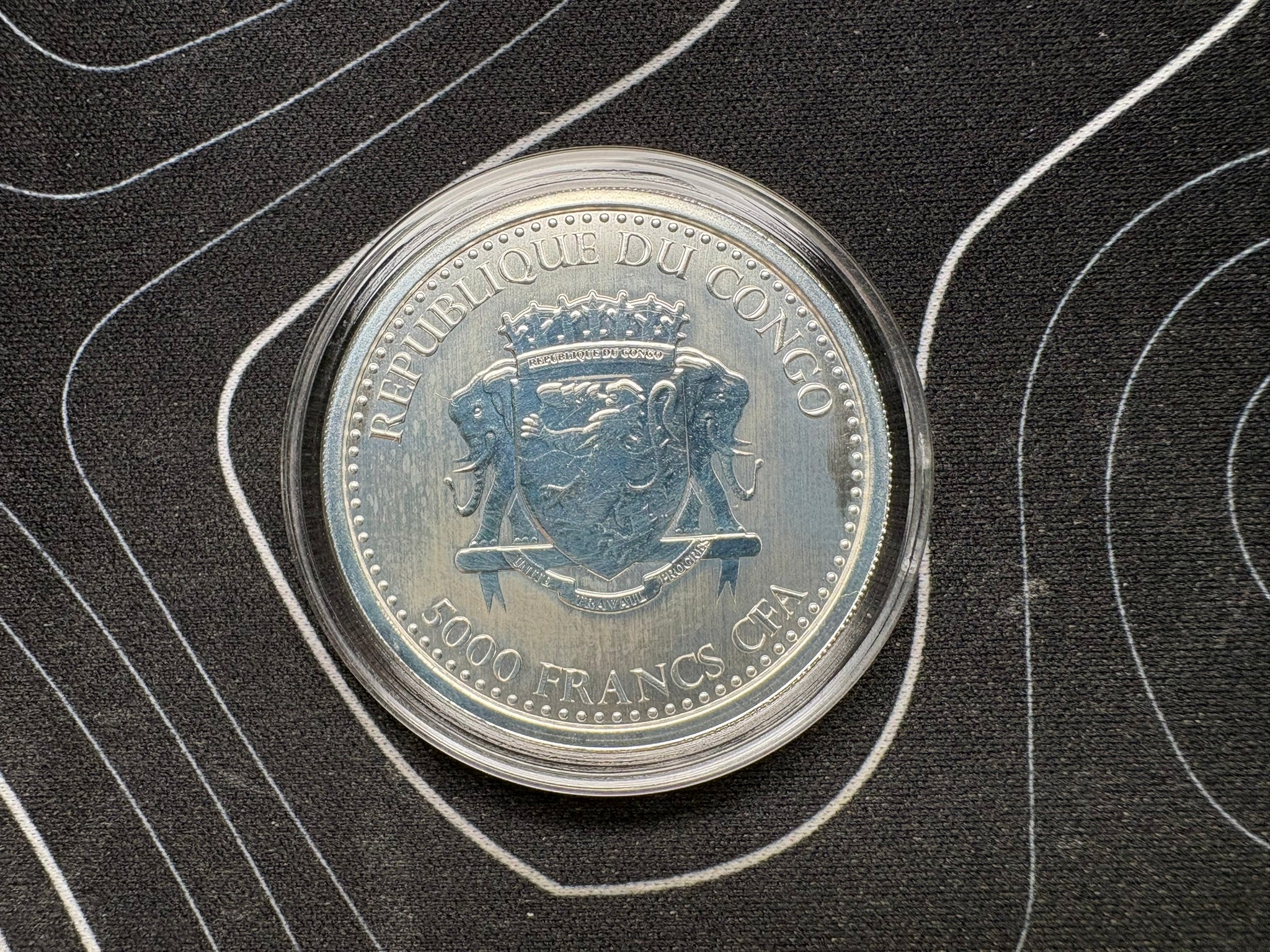 2020 1 Oz 999 Silver Congo Silverback Gorilla 5000 Franks CFCA Coin | Gems Bullion