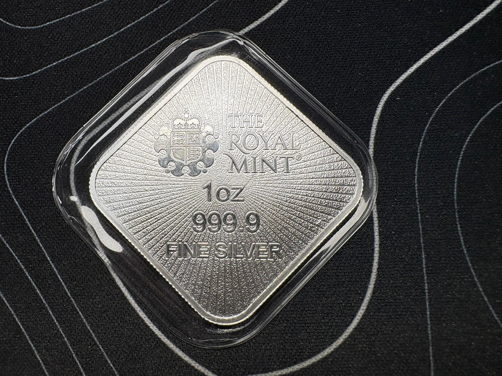1oz Britannia & Liberty Silver Bar .999 Fine - The Royal Mint (Original Mint Packaging) | Gems Bullion