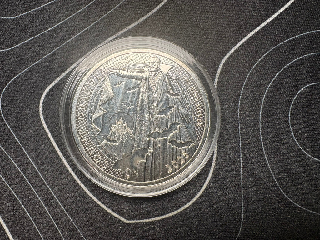2025 Count Dracula 1oz Silver Bullion Coin in capsule | CGT Exempt | Gems Bullion