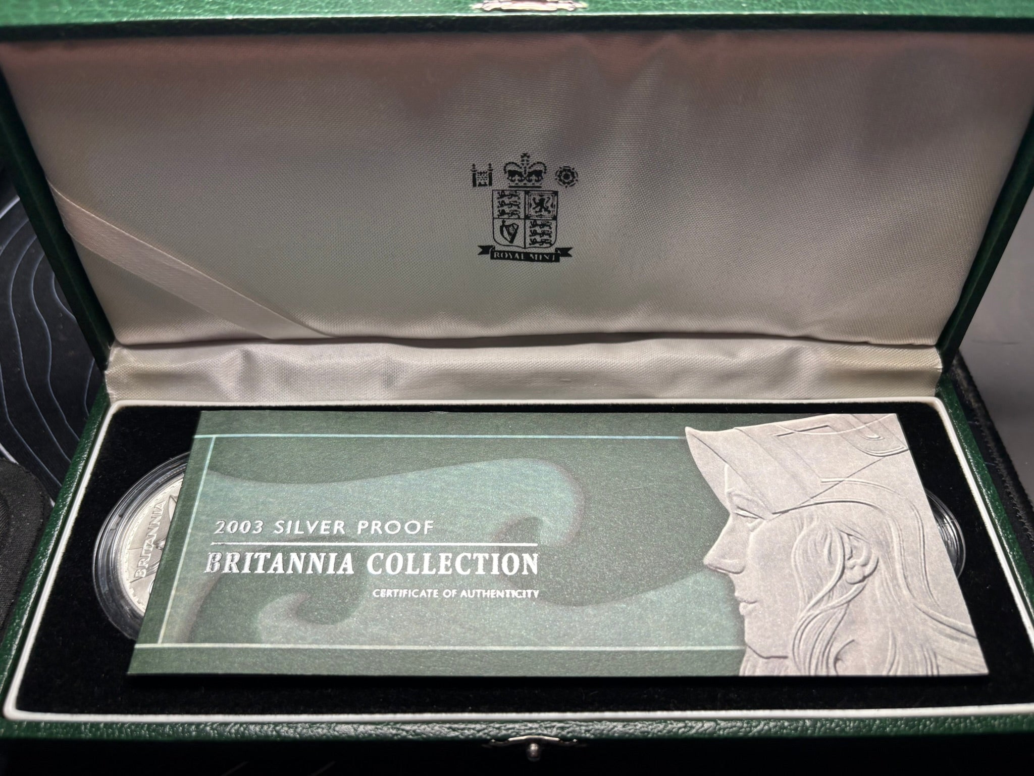 2003 Britannia .958 Fine Silver Proof 4x Coin Set Boxed & COA United Kingdom