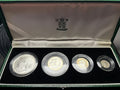2003 Britannia .958 Fine Silver Proof 4x Coin Set Boxed & COA United Kingdom