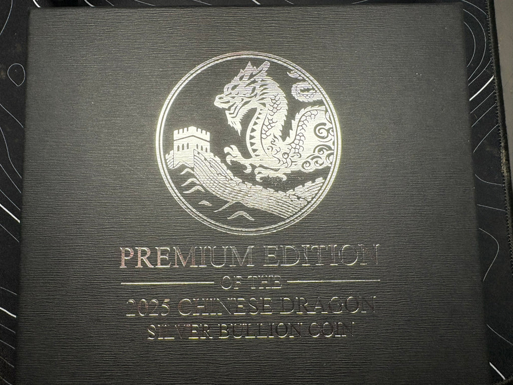 3oz Premium Edition Of The 2025 Chinese Dragon Silver Bullion Coin And Bar Combo