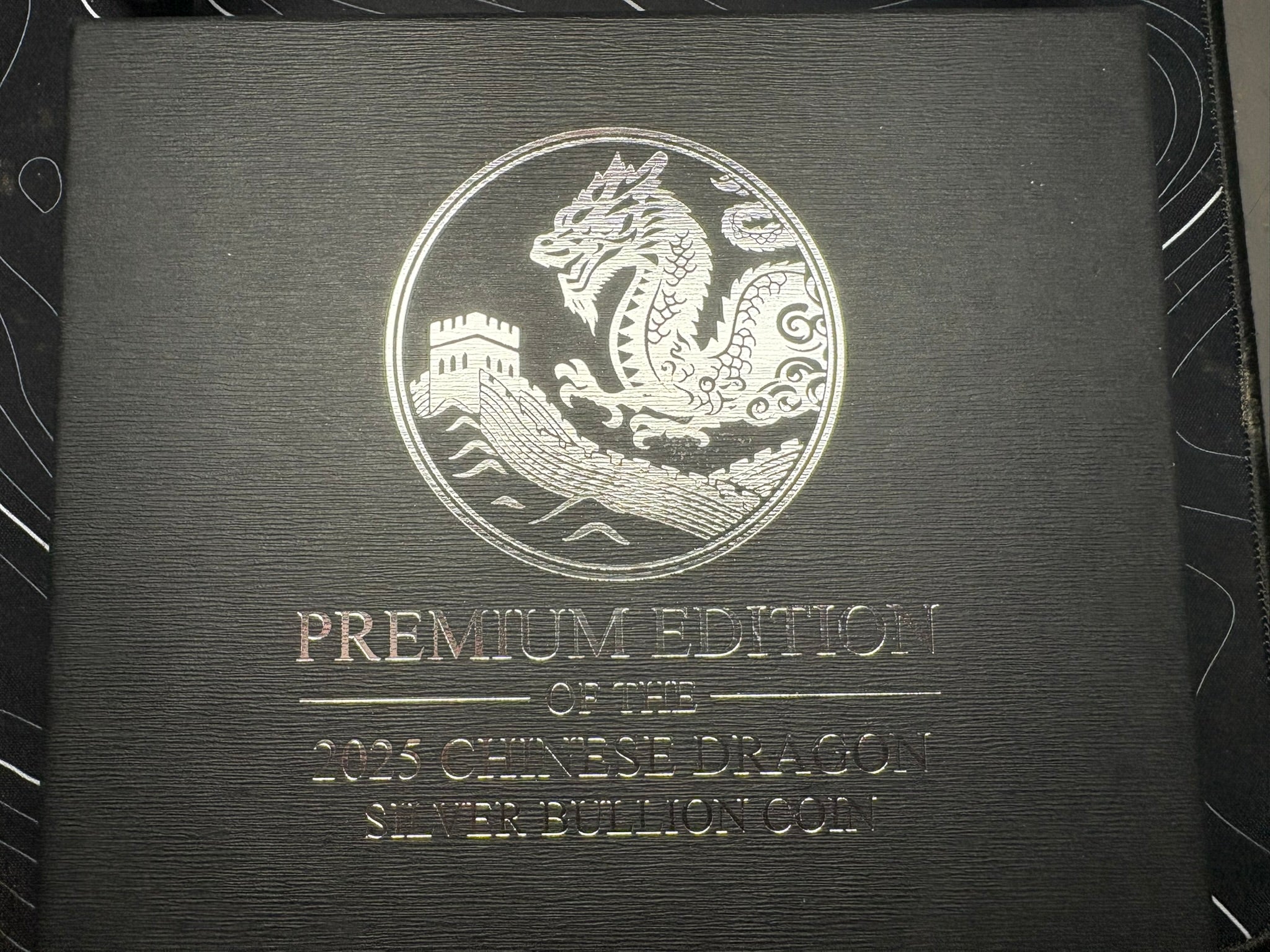 3oz Premium Edition Of The 2025 Chinese Dragon Silver Bullion Coin And Bar Combo