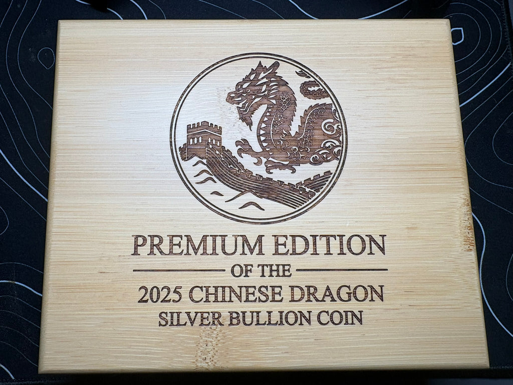3oz Premium Edition Of The 2025 Chinese Dragon Silver Bullion Coin And Bar Combo