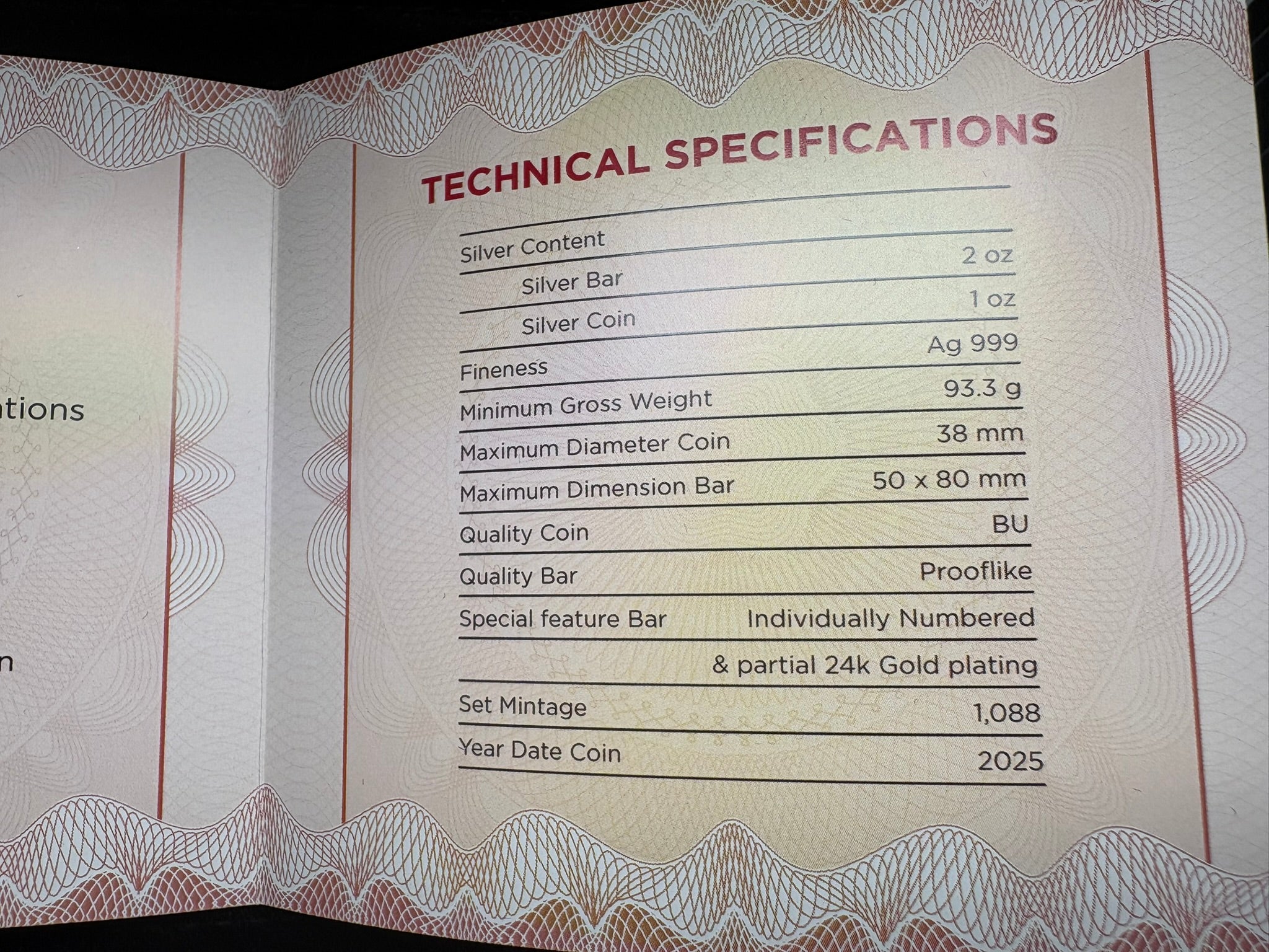 3oz Premium Edition Of The 2025 Chinese Dragon Silver Bullion Coin And Bar Combo