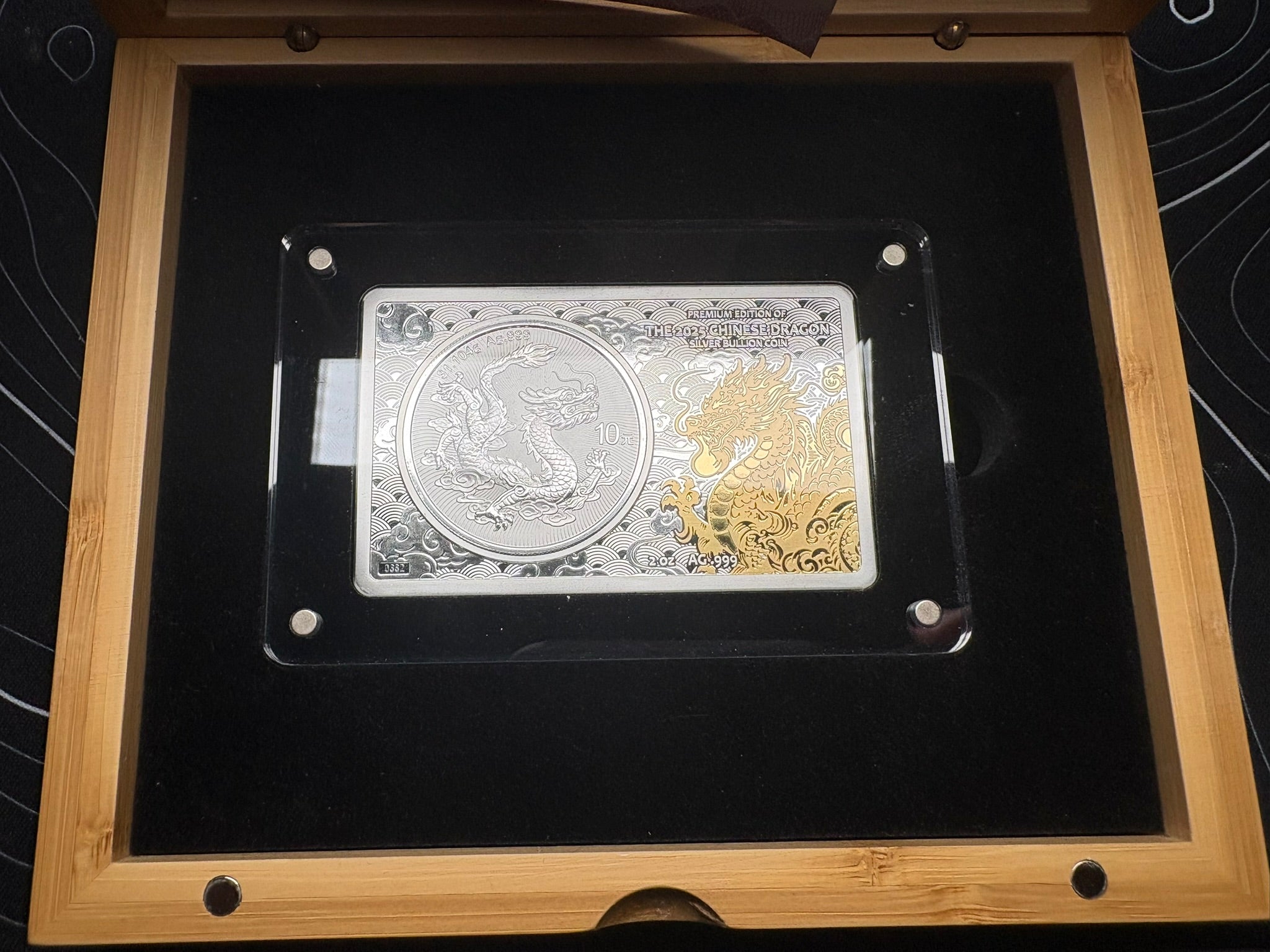 3oz Premium Edition Of The 2025 Chinese Dragon Silver Bullion Coin And Bar Combo
