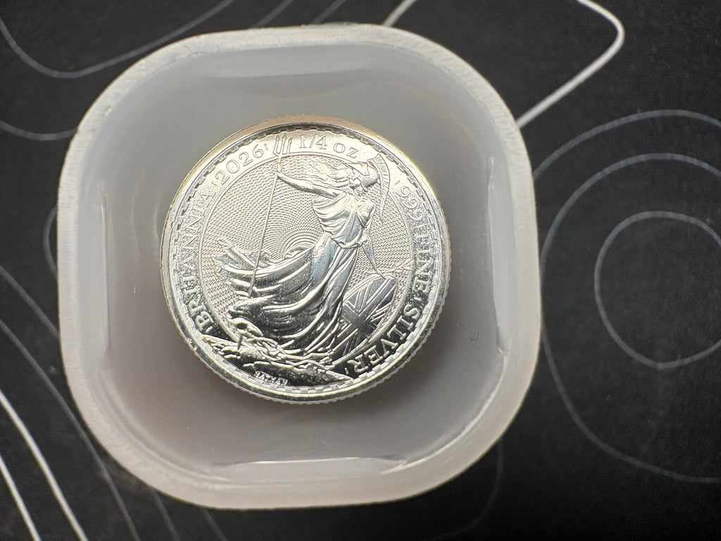 Tube of 1/4oz 2026 Silver Britannia .999 Fine Silver Coins | The Royal Mint