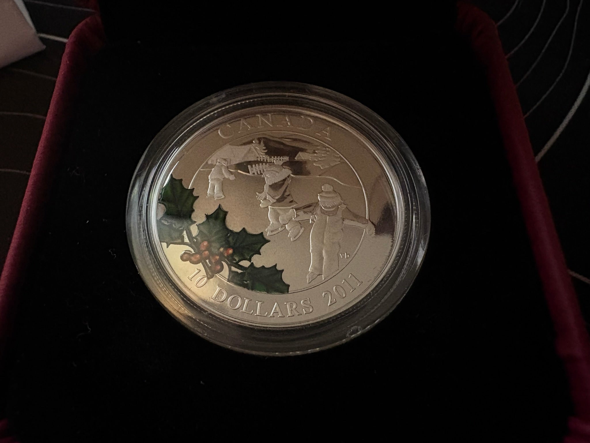 Canada 2011 $10 Little Skaters 1/2 Troy oz. Pure Silver Color Proof Coin