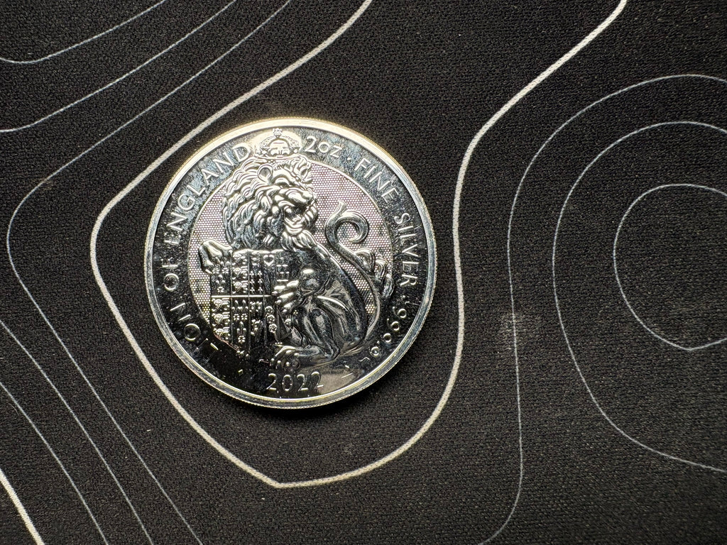 2022 2oz .999 Silver Lion of England Royal Tudor Beasts Coin | CGT Exempt