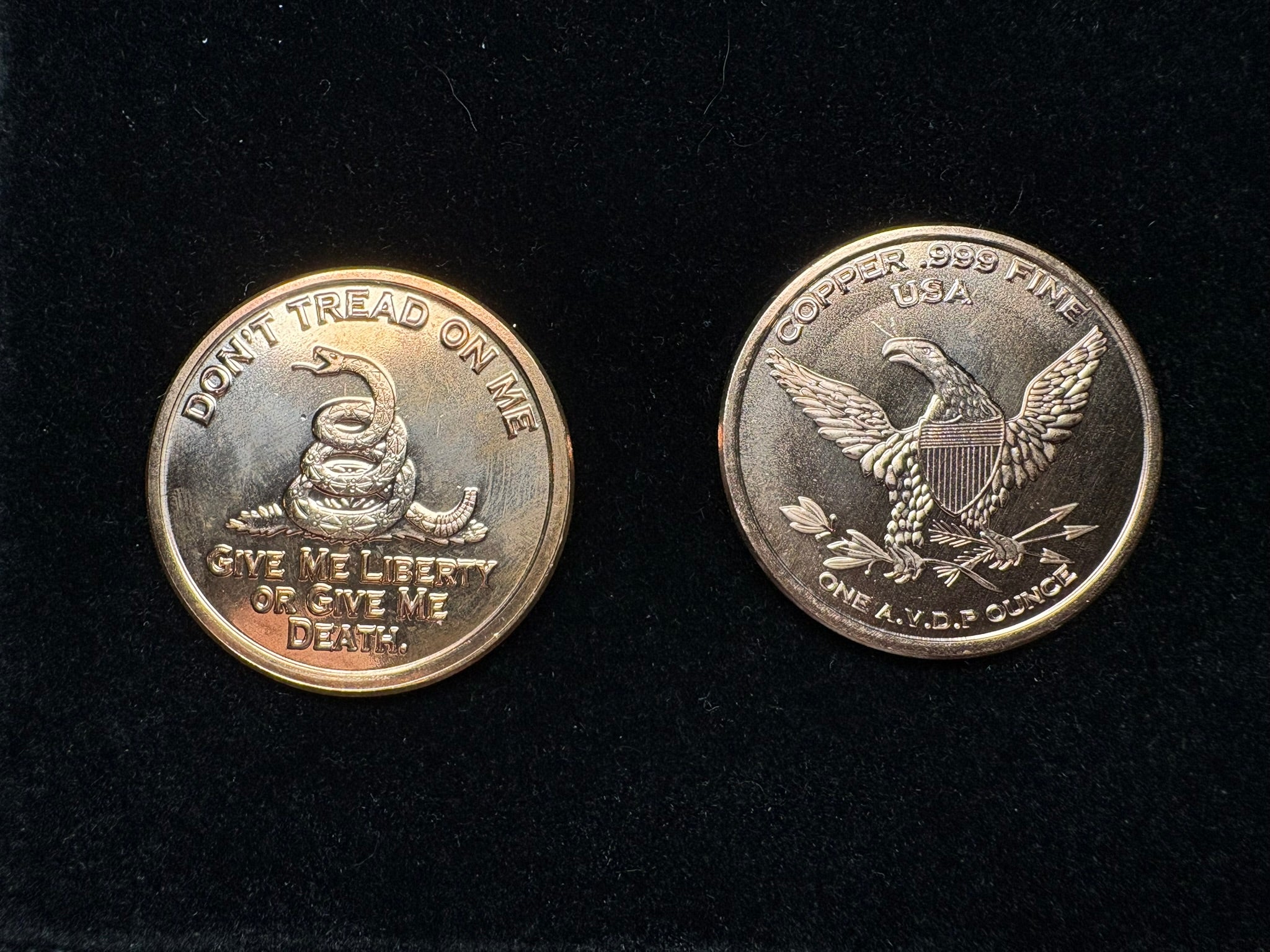 1oz ADVP Golden State Mint Don’t Tread On Me, Snake, .999 Fine Copper Round