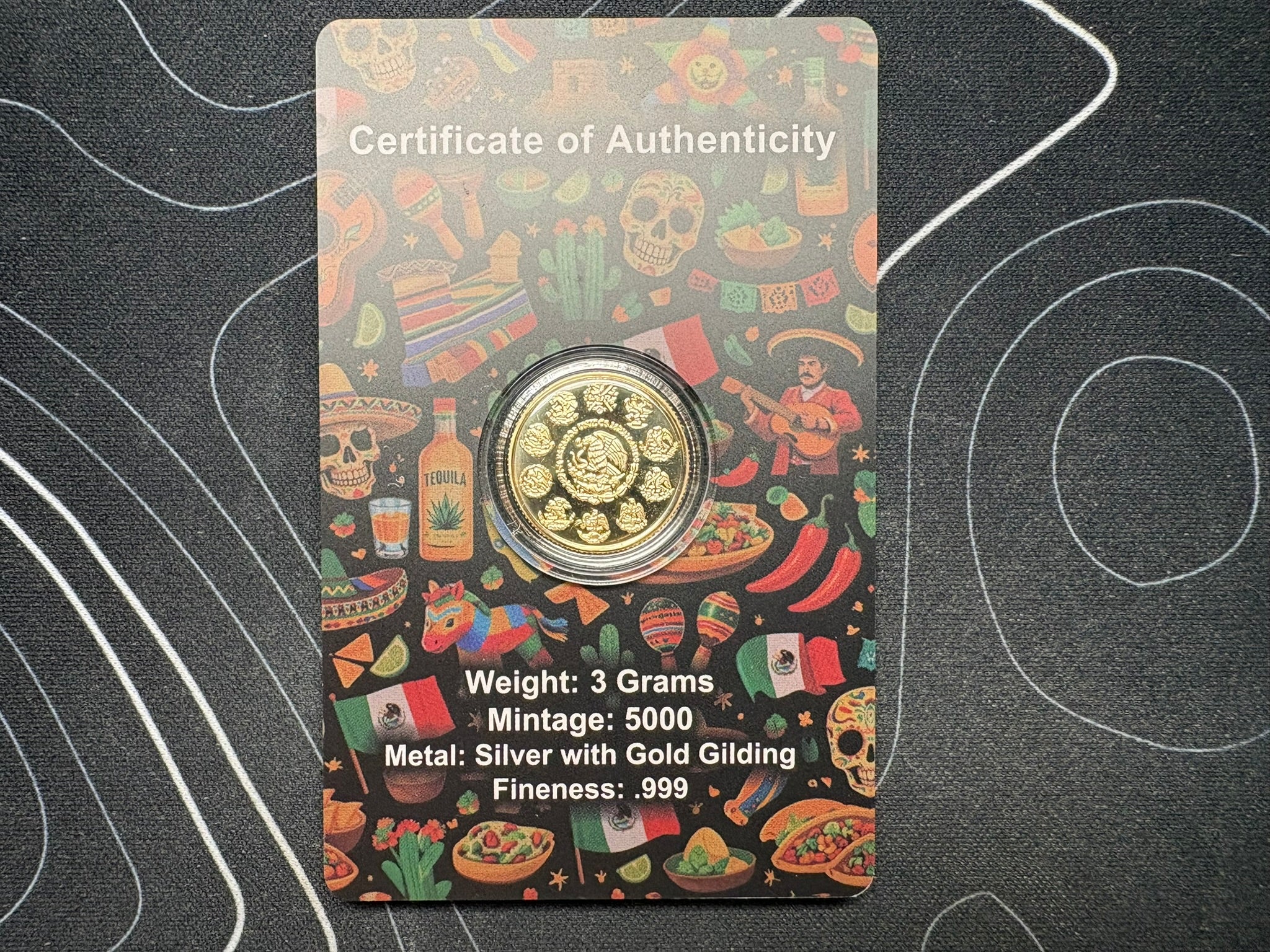 2026 Mexico Libertad Tribute 3 Gram .999 Silver gold gilded Art Medal