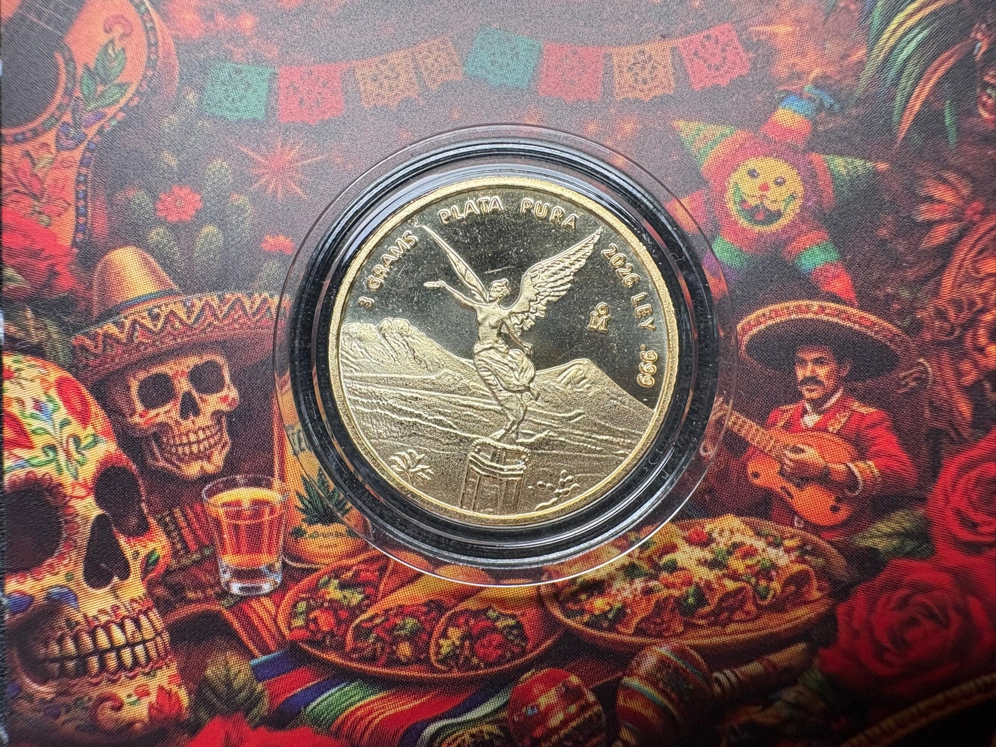 2026 Mexico Libertad Tribute 3 Gram .999 Silver gold gilded Art Medal