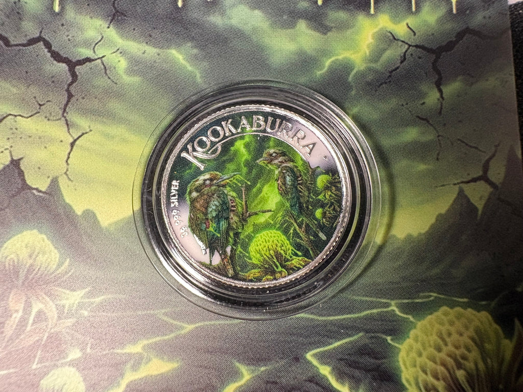 2026 Zombie Kookaburra Edition 3g .999 Colorized Silver art medal in card
