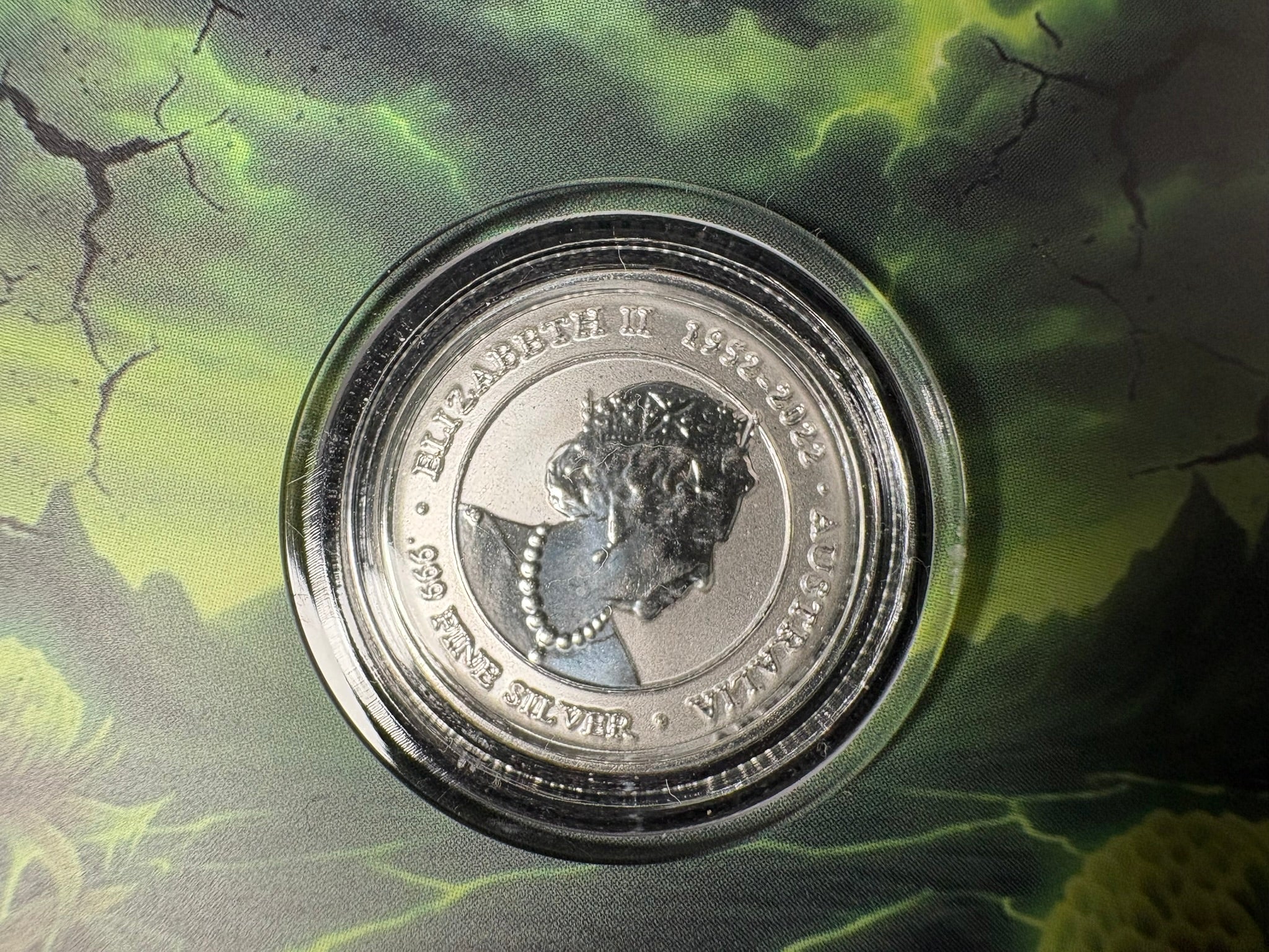 2026 Zombie Kookaburra Edition 3g .999 Colorized Silver art medal in card