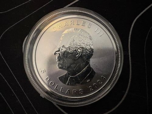 1 oz Canadian .9999 Silver Maple 2024 In Capsule | Royal Canadian Mint