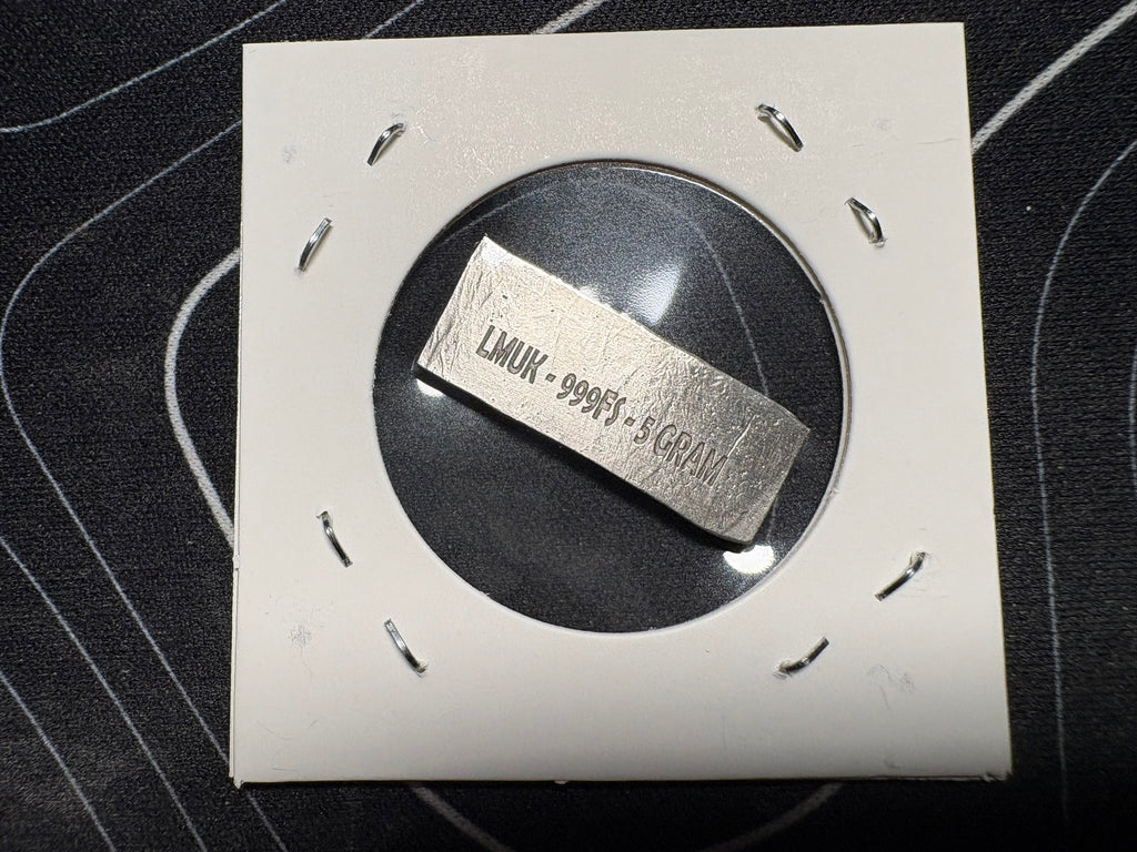 5g Tombstone Bar .999 Fine Silver | Liquid Metals UK