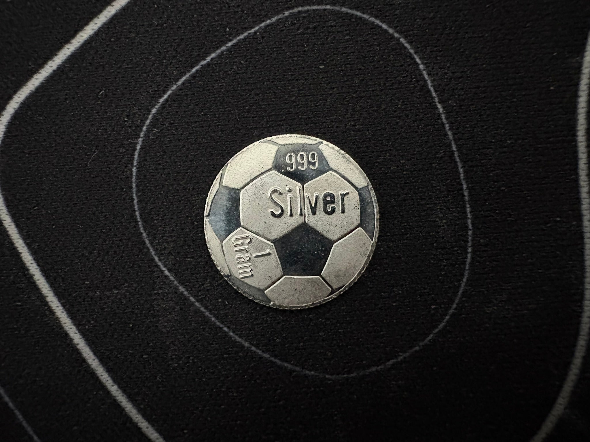 1g Football .999 Fine Silver Round