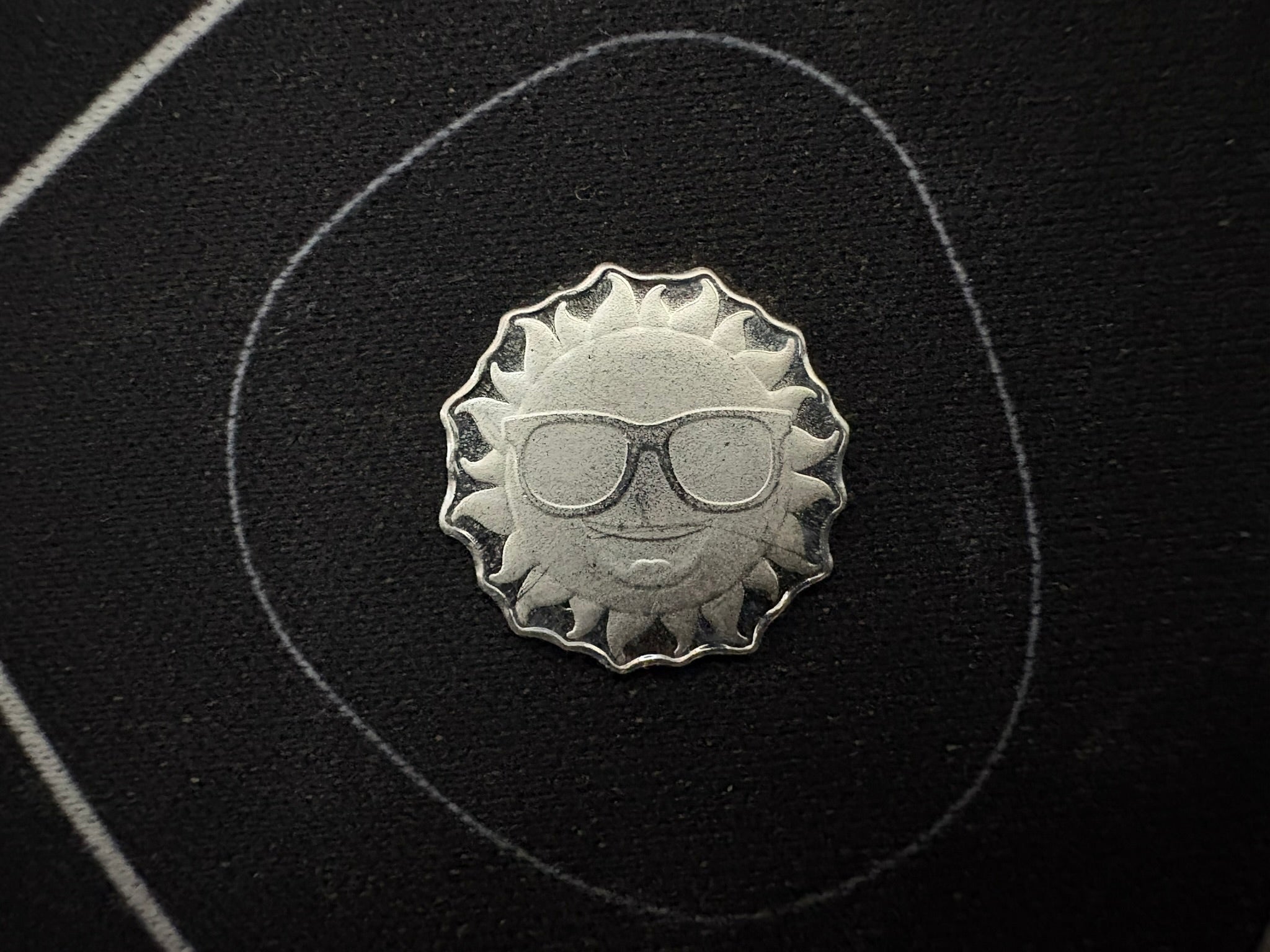 1g "SUN glasses" .999 Fine Silver Bar