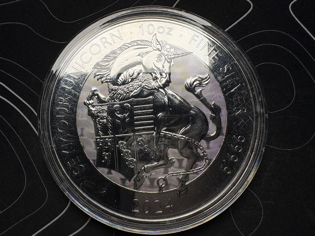 2024 Seymour Unicorn Tudor Beasts 10oz Silver Coin | The Royal Mint | CGT Exempt | Gems Bullion